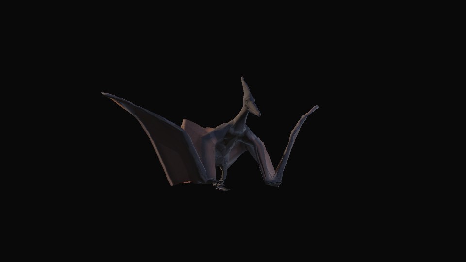 Pteranodon, the model on a turntable
