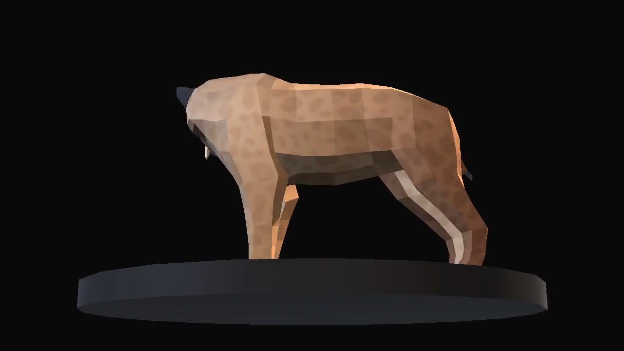 Sabretooth, the game's model on a turntable