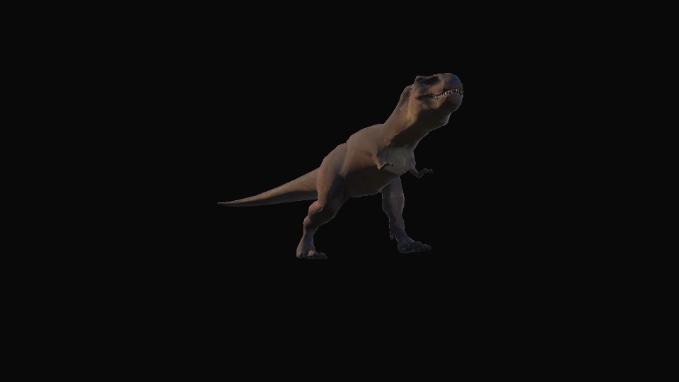 Tyrannosaurus, the model on a turntable